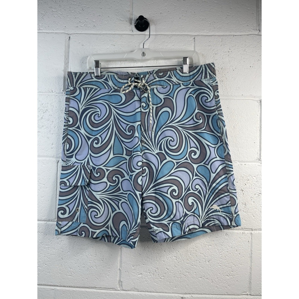 TOMMY BAHAMA  Relax Sailfish Logo  Print Swim Trunks‎ Teal/Turquoise Size M